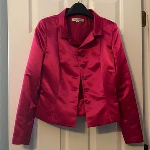 Kay Unger Size 6, satin blazer and strapless top